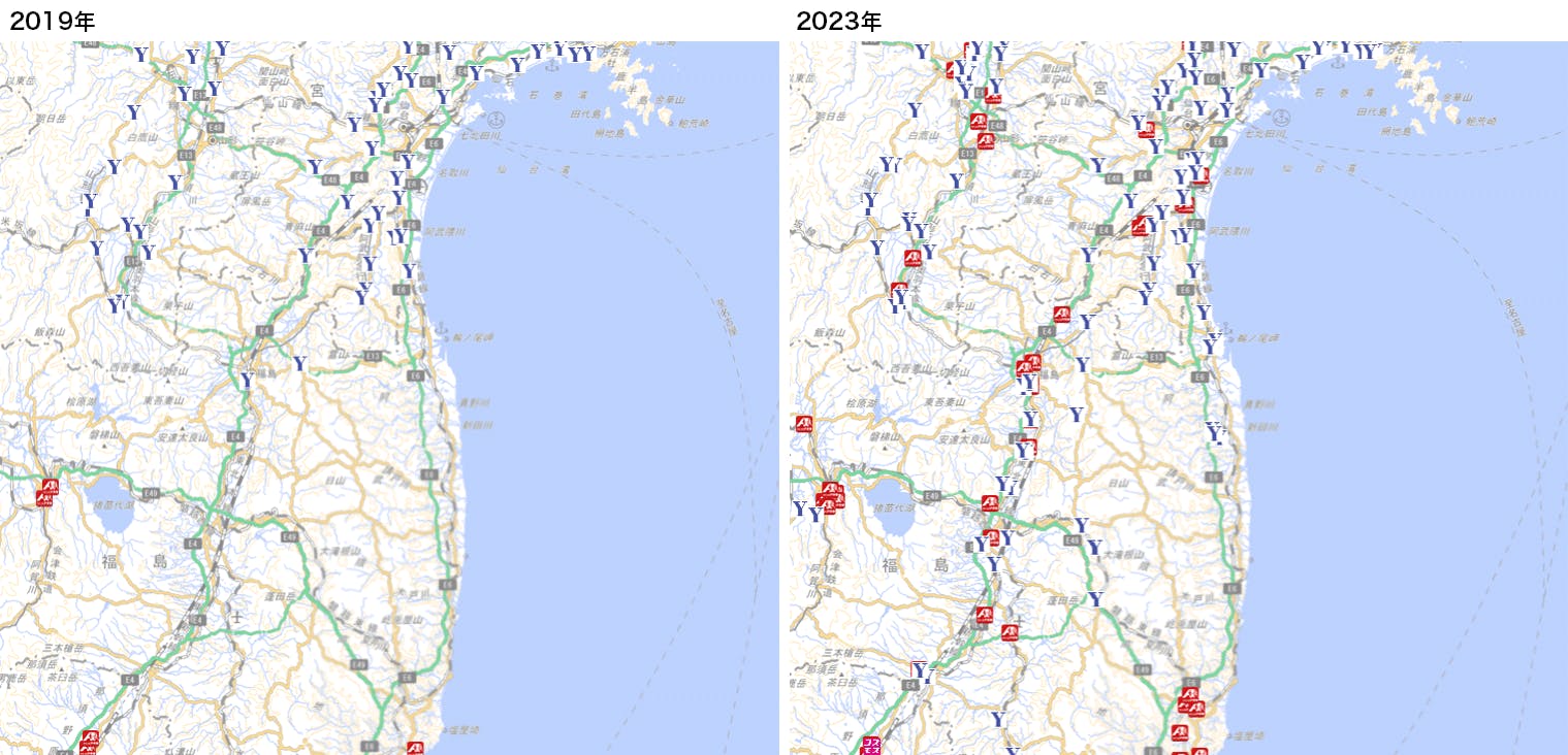 図5：宮城、福島エリア