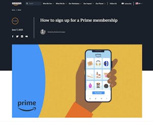 プライムのメリットについて説明する米アマゾンの公式ブログ記事（出所：米Amazon.com）