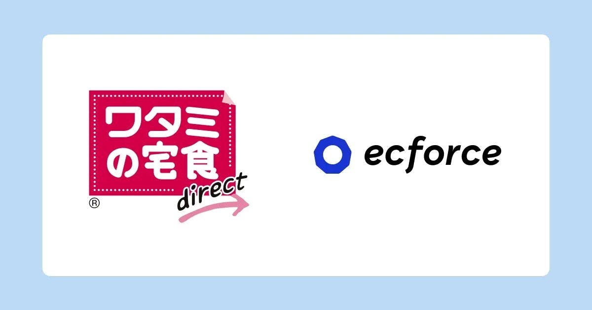 ワタミの宅食と「ecforce」のロゴ