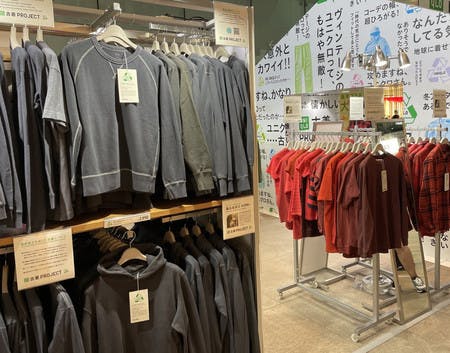 ユニクロが販売する染め加工した古着