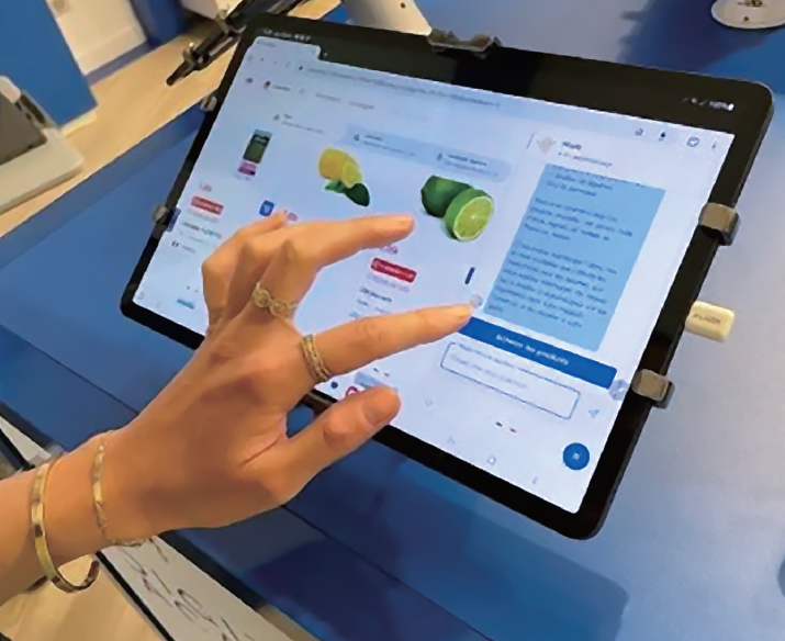 カルフールのECでチャットボット「Hopla」を利用する様子