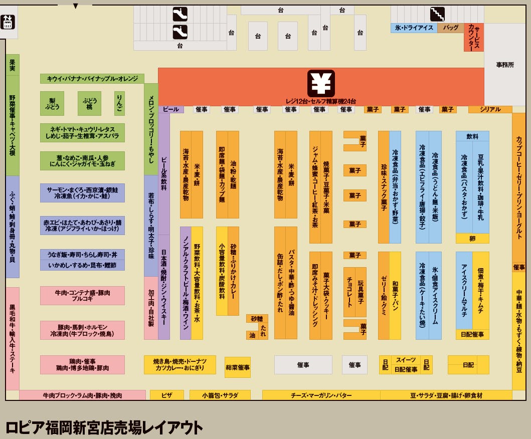 ロピア福岡新宮店売場レイアウト