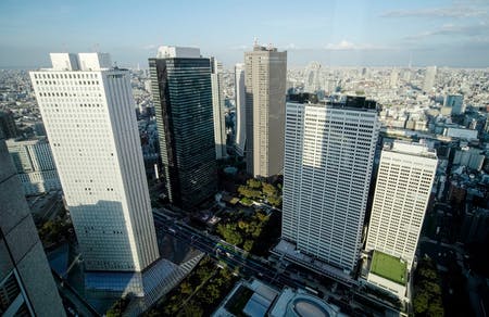 東京都心部の高層ビル群