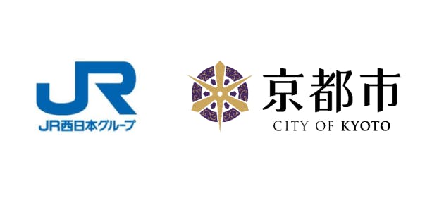 JR西日本と京都市のロゴ