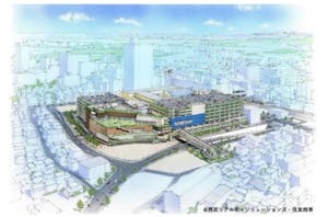 所沢駅西口開発計画 鳥瞰イメージ
