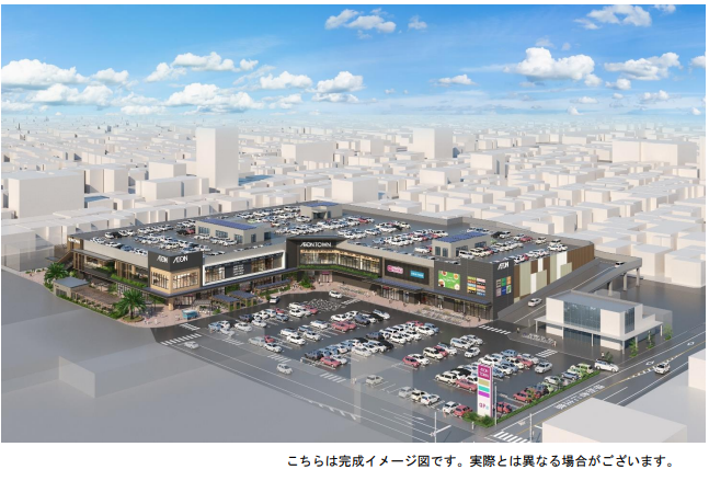 イオンタウン楽々園の完成イメージ