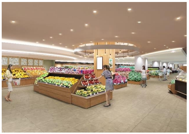 「Odakyu OX 新百合ヶ丘店」の店内デザインイメージ