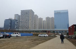 中国貴州省で建設中のマンション