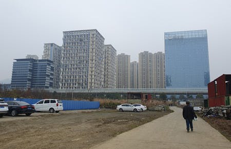 中国貴州省で建設中のマンション