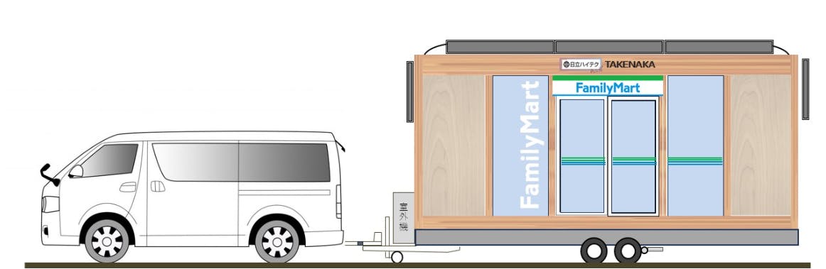 コンビニ初の移動型無人トレーラー店舗「ファミリーマート舞洲／N店」イメージ図