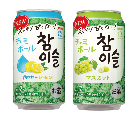 スッキリとした甘くない缶タイプ「チャミボール」を新発売＝眞露