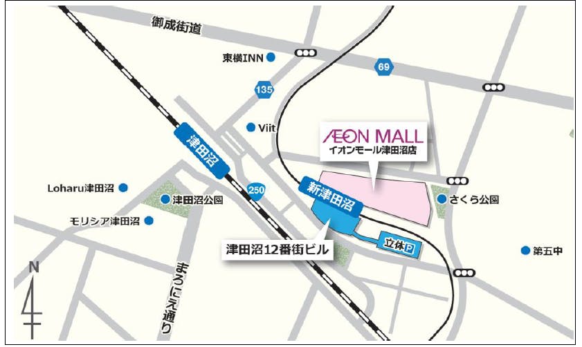 新津田沼駅周辺MAP