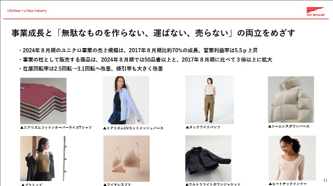 「LifeWear＝新しい産業」説明会の資料より抜粋