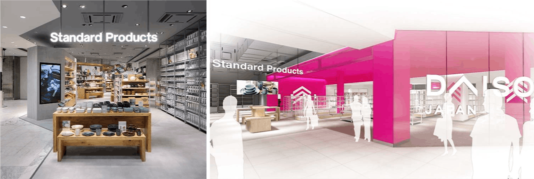 左：Standard Products イメージ　 右：パラマタ店 店頭イメージ