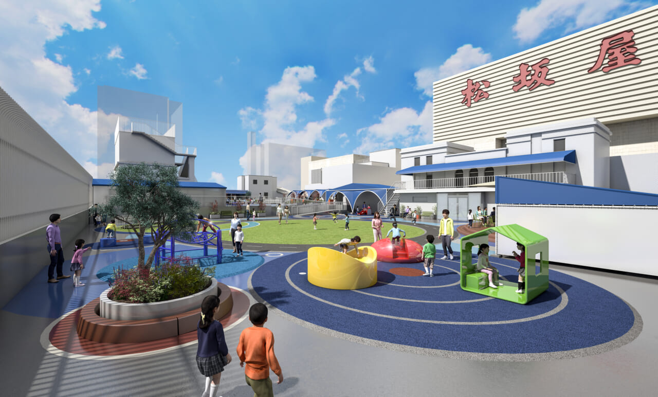 松坂屋名古屋店の「屋上遊園」完成イメージ