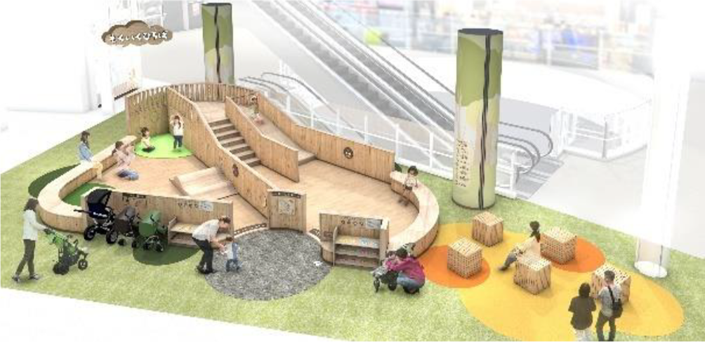 イオンモールむさし村山の屋内子どもの遊び場