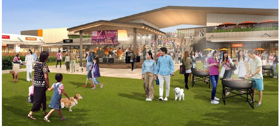 「三井アウトレットパーク 岡崎」 屋外広場 CG