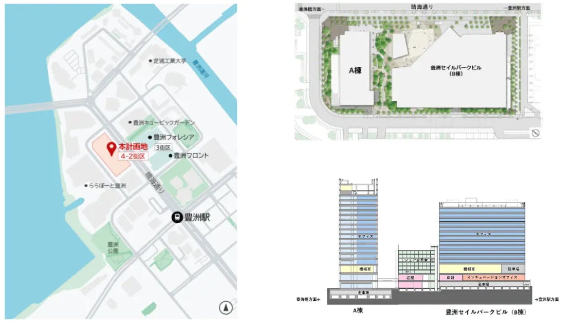 豊洲セイルパーク 周辺地図と施設構図