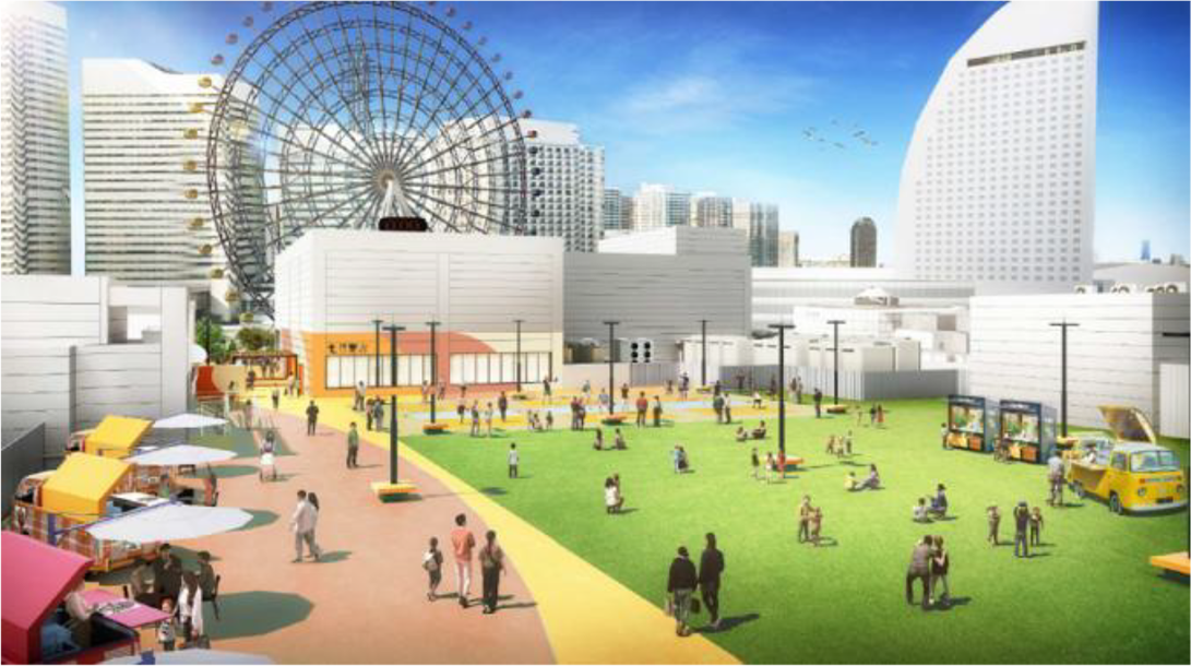 『横浜ワールドポーターズ』の屋上エリア