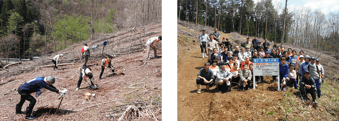 植樹活動の様子