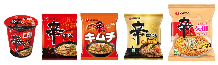 辛ラーメン5品組み合わせ