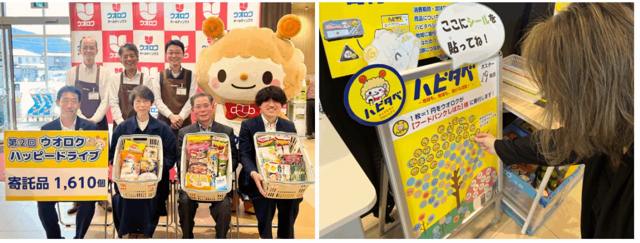 ウオロク　フードバンク贈呈式の様子