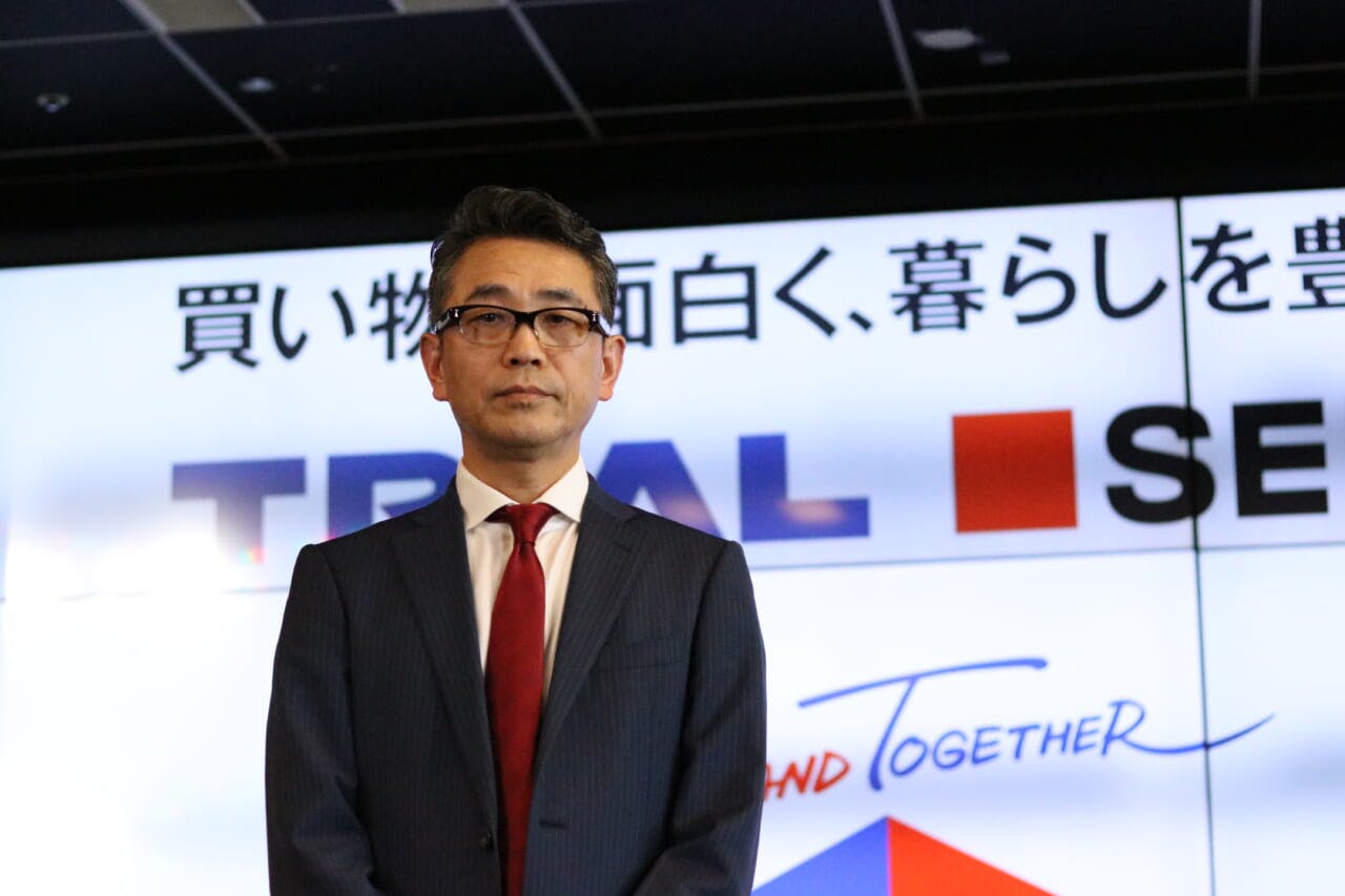 新たに⻄友の新社長に就任したトライアルカンパニー会長の楢⽊野仁司氏