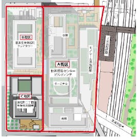 「クイーンズ伊勢丹 浜松町店（仮称）」マップ