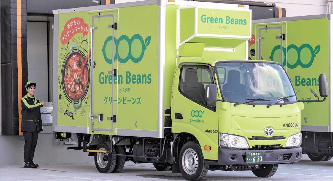 グリーンビーンズの配送車