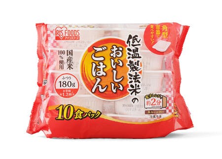 イリスフーズが自主回収する「低温製法米のおいしいごはん　１８０ｇ×１０食パック」
