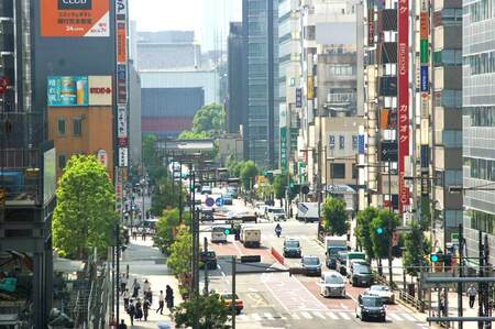 東京・浜松町駅周辺の街並み
