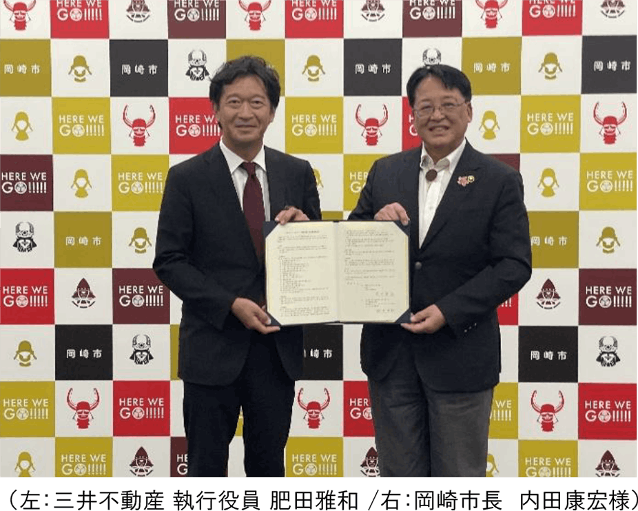 三井不動産と岡崎市の包括連携協定締結式