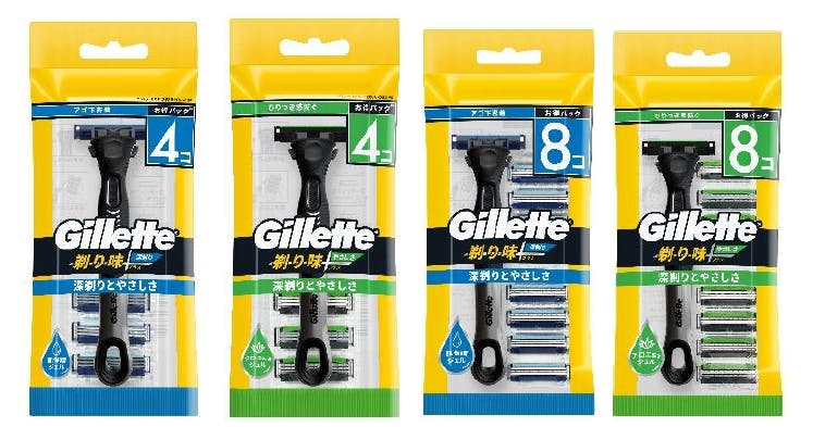 『ジレット剃り味＋プラス』ラインアップ