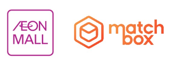 イオンモールとマッチボックスのロゴ