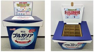 「明治ブルガリアヨーグルト」400gシリーズ4種の専用回収BOXイメージ