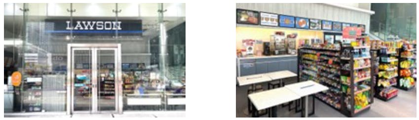 左 <フィリピン国内のローソン店舗 外観> 右 <フィリピン国内のローソン店舗 店内>
