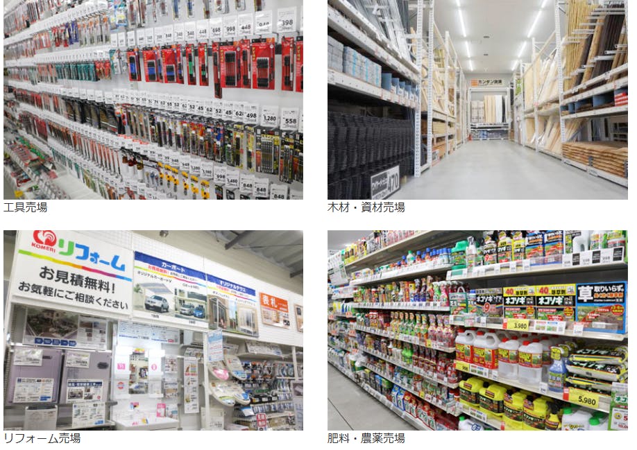 コメリ ハード&グリーン店舗 売場イメージ