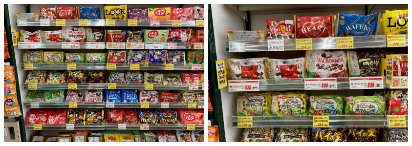 「東武ストア新船橋店」大袋チョコレート売場