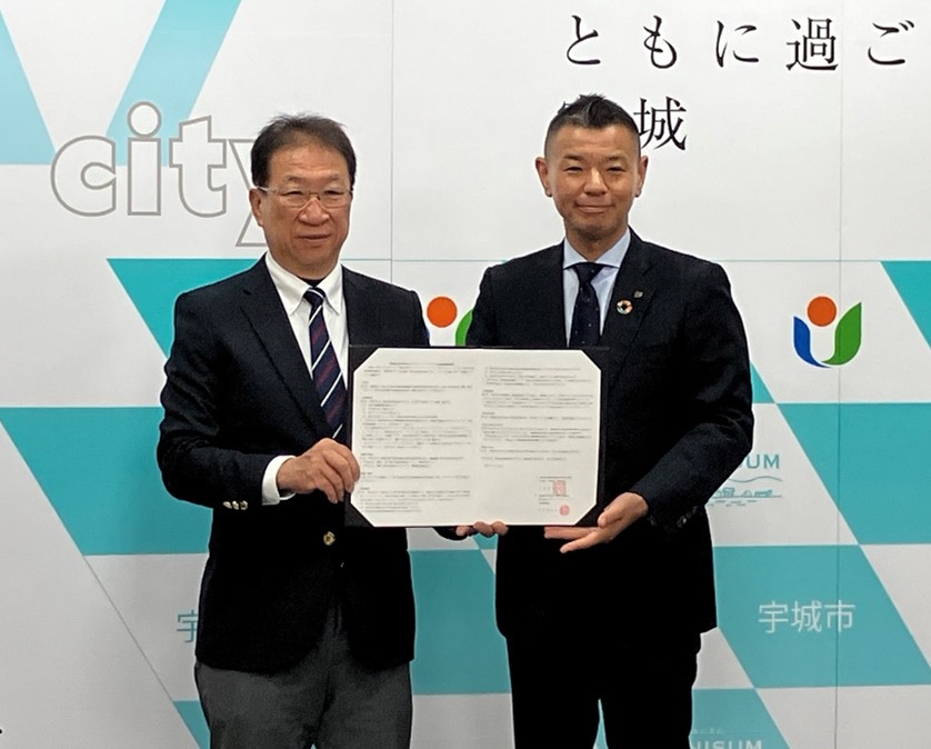 セブン‐イレブンと熊本県宇城市との包括連携協定を締結締結式の様子