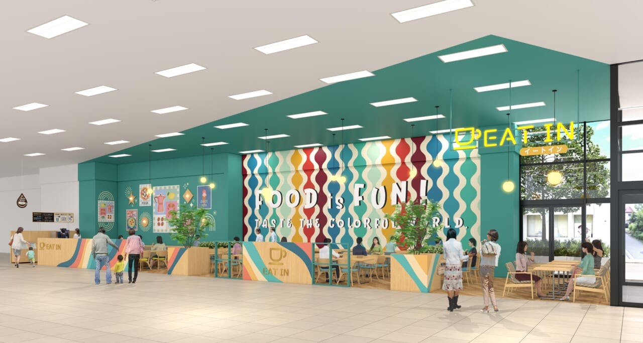 イオン津田沼店のイートインスペース