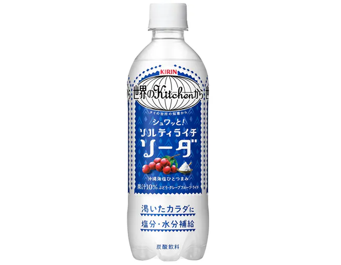 早い者勝ち！！【希少】非売品！キリンビール　ビーチパラソル キリンビバレッジ、「世界のKitchenから ソルティライチソーダ」6月23